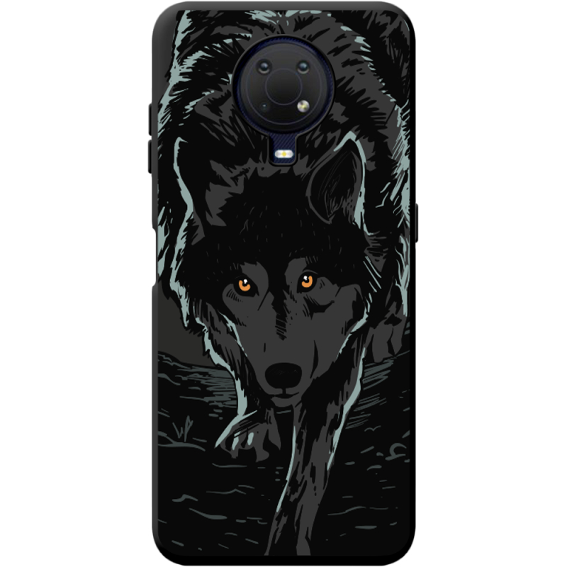 Черный чехол BoxFace Nokia G20 Wolf