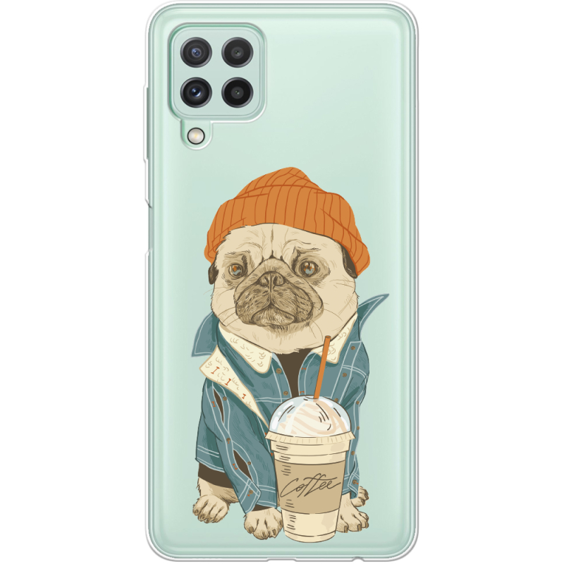 Прозрачный чехол BoxFace Samsung M325F Galaxy M32 Dog Coffeeman