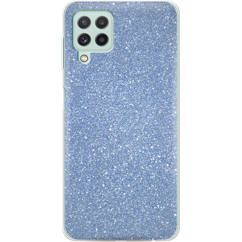 Чехол с блёстками Samsung M325F Galaxy M32 Голубой