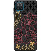 Черный чехол BoxFace Samsung A225 Galaxy A22 FranceFlowers