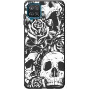 Черный чехол BoxFace Samsung A225 Galaxy A22 Skull and Roses