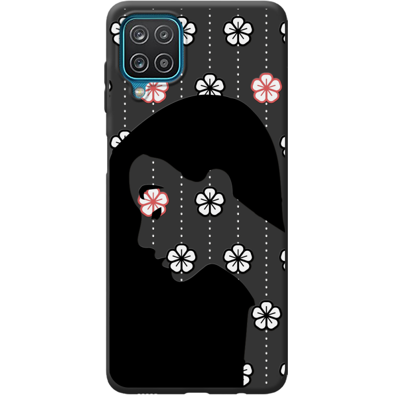 Черный чехол BoxFace Samsung M325F Galaxy M32 Flower Hair