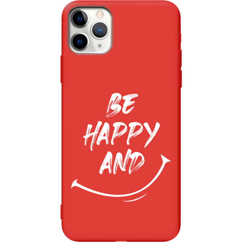 Красный чехол Uprint Apple iPhone 11 Pro be happy and