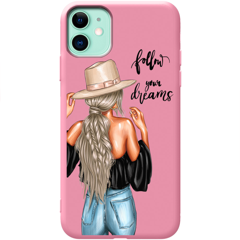 Розовый чехол Uprint Apple iPhone 11 Follow Your Dreams