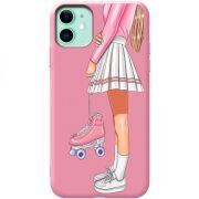 Розовый чехол Uprint Apple iPhone 11 Roller Girl