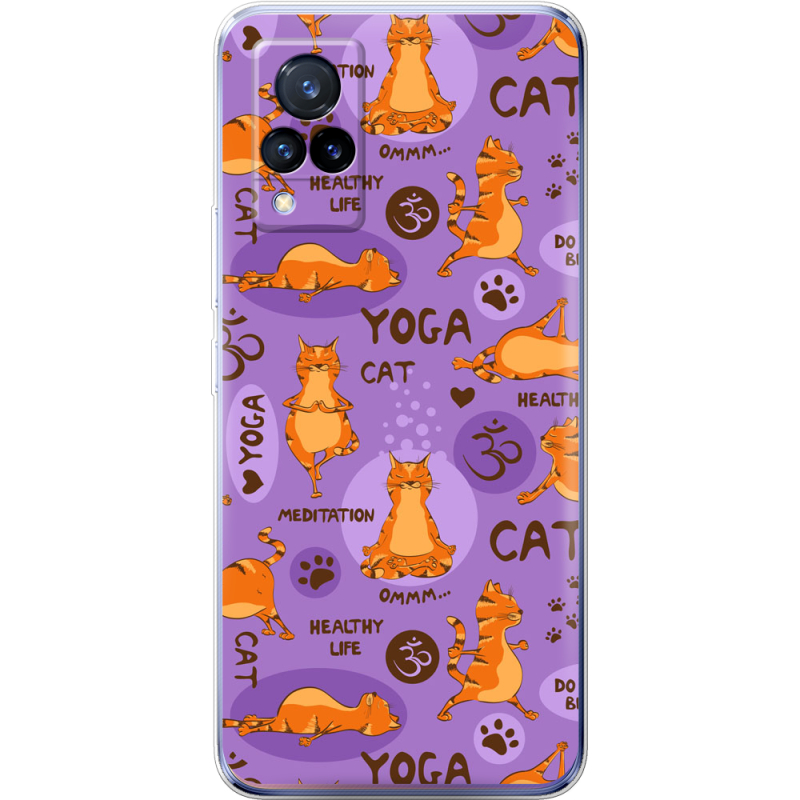 Чехол Uprint Vivo V21 Yoga Cat