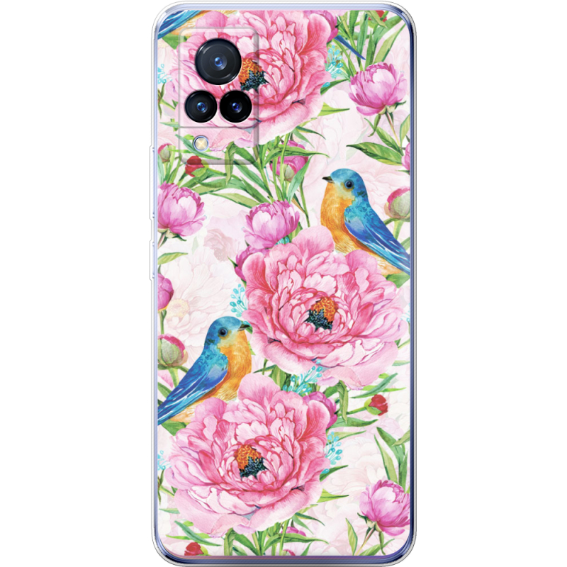 Чехол Uprint Vivo V21 Birds and Flowers