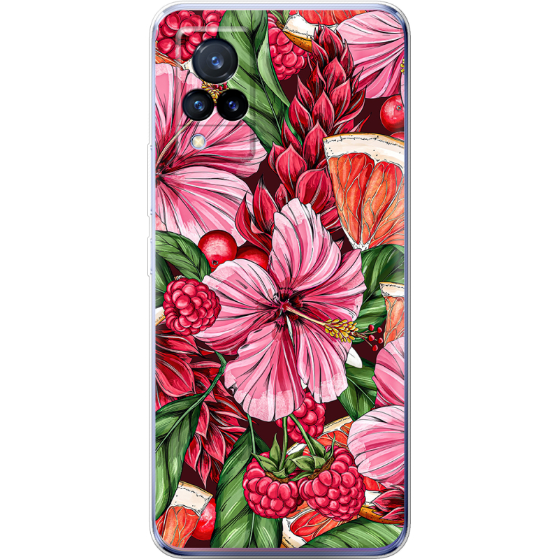 Чехол Uprint Vivo V21 Tropical Flowers