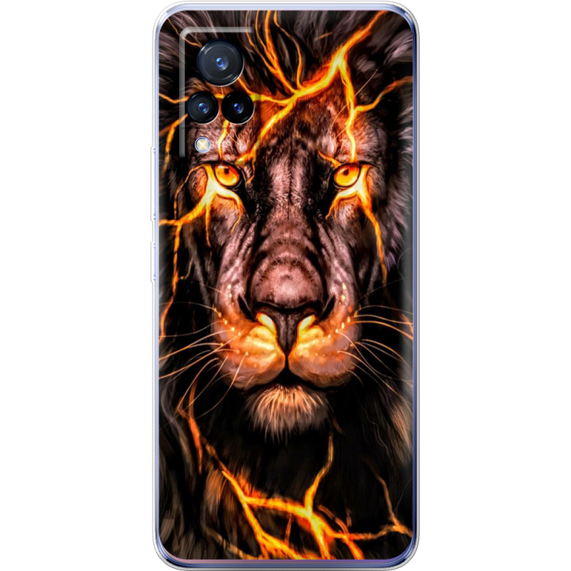 Чехол Uprint Vivo V21 Fire Lion