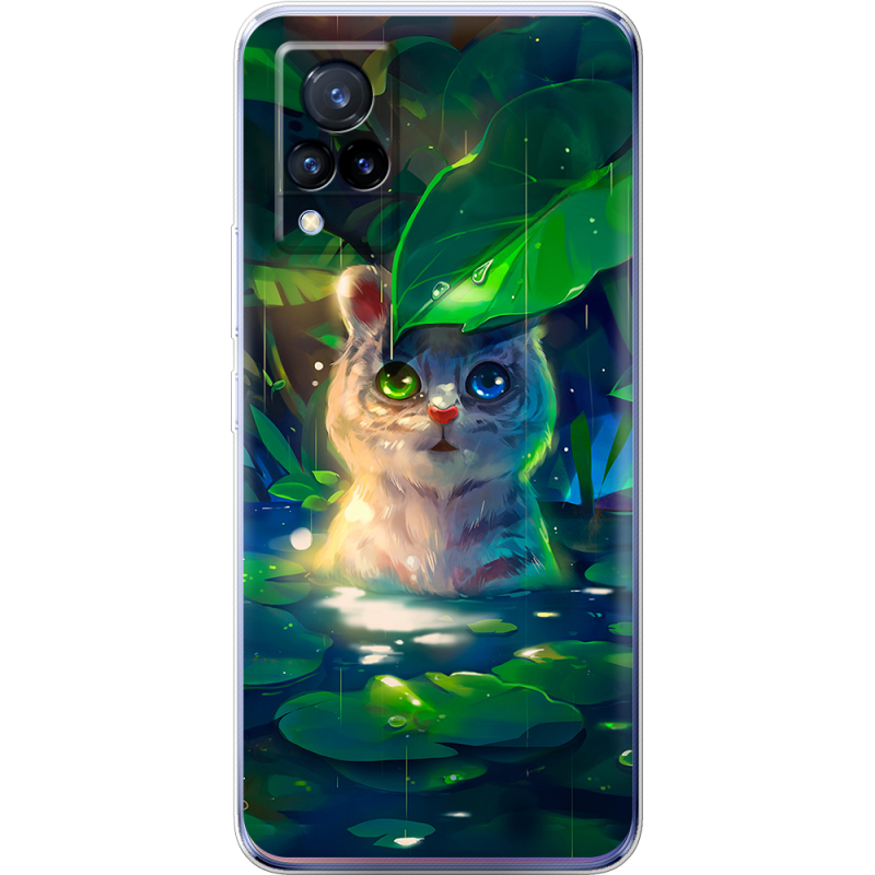 Чехол Uprint Vivo V21 White Tiger Cub