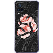 Чехол Uprint Vivo V21 Snake Rose