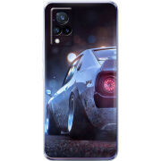 Чехол Uprint Vivo V21 Silver Car