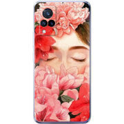 Чехол Uprint Vivo V21 Girl in Flowers