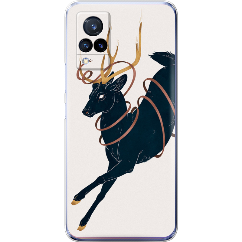 Чехол Uprint Vivo V21 Black Deer