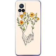 Чехол Uprint Vivo V21 Flower Hands