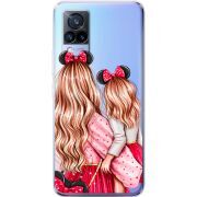 Прозрачный чехол Uprint Vivo V21 Mouse Girls