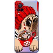 Прозрачный чехол Uprint Vivo V21 Winter Puggy