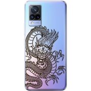 Прозрачный чехол Uprint Vivo V21 Chinese Dragon