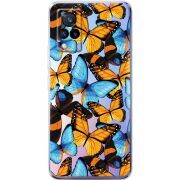 Прозрачный чехол Uprint Vivo V21 Butterfly Morpho