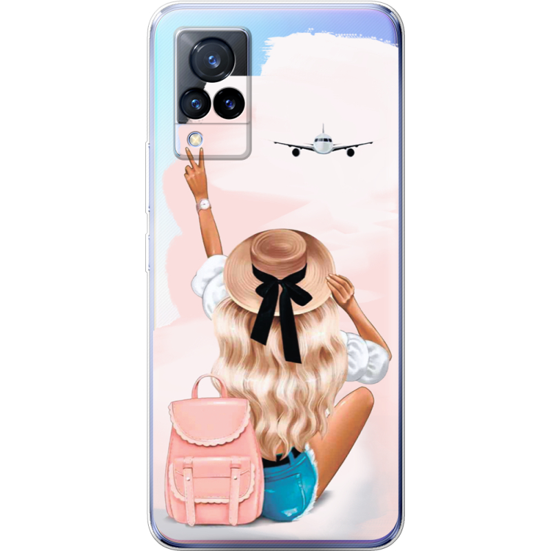 Прозрачный чехол Uprint Vivo V21 Travel Girl