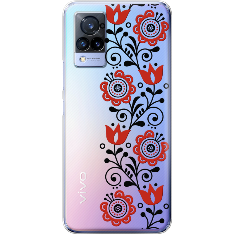 Прозрачный чехол Uprint Vivo V21 Ethno Ornament