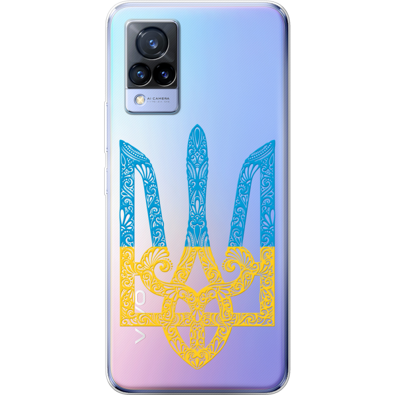 Прозрачный чехол Uprint Vivo V21 Gold Trident