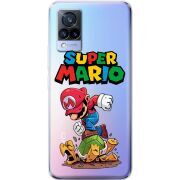 Прозрачный чехол Uprint Vivo V21 Super Mario