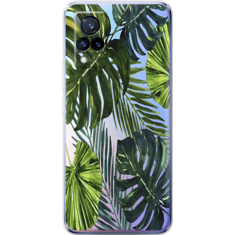 Прозрачный чехол Uprint Vivo V21 Palm Tree