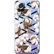 Прозрачный чехол Uprint Vivo V21 Cotton flowers