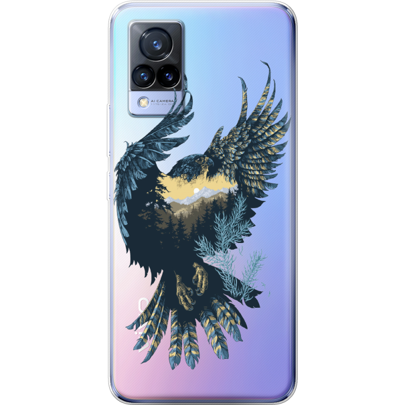 Прозрачный чехол Uprint Vivo V21 Eagle