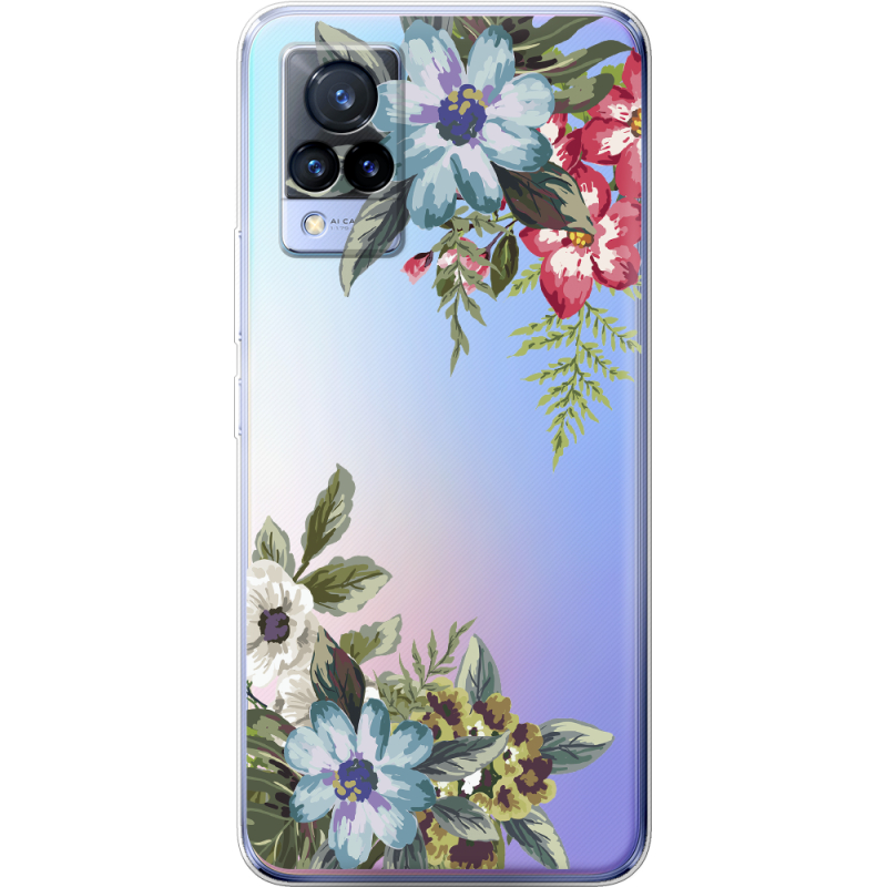 Прозрачный чехол Uprint Vivo V21 Floral