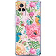 Чехол Uprint Vivo V21E Birds in Flowers