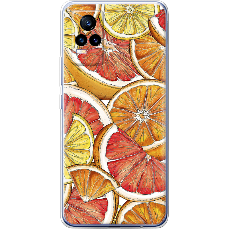 Чехол Uprint Vivo V21E Citrus Pattern