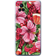 Чехол Uprint Vivo V21E Tropical Flowers