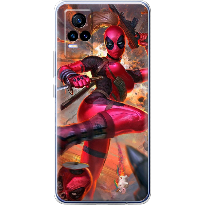 Чехол Uprint Vivo V21E Woman Deadpool