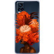 Чехол Uprint Vivo V21E Exquisite Orange Flowers
