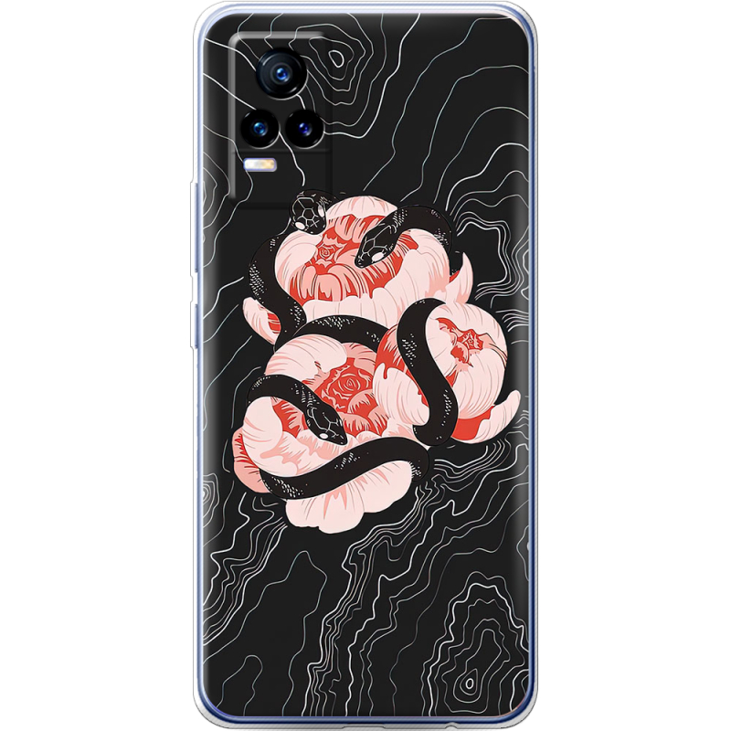 Чехол Uprint Vivo V21E Snake Rose