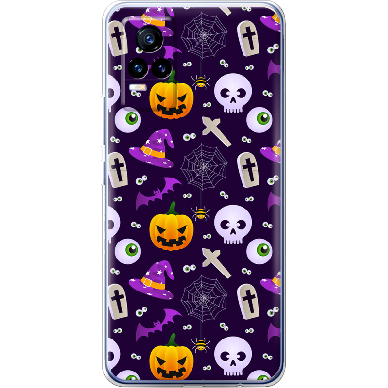 Чехол Uprint Vivo V21E Halloween Purple Mood