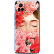 Чехол Uprint Vivo V21E Girl in Flowers