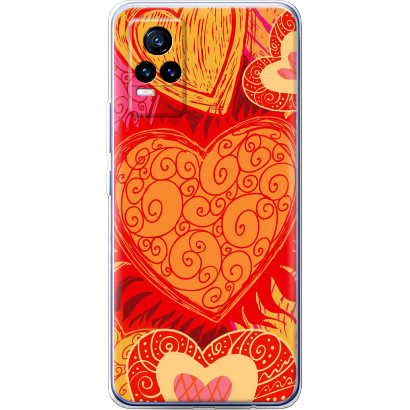 Чехол Uprint Vivo V21E Warm Hearts