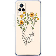 Чехол Uprint Vivo V21E Flower Hands