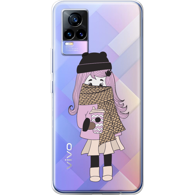 Прозрачный чехол Uprint Vivo V21E Winter Morning Girl