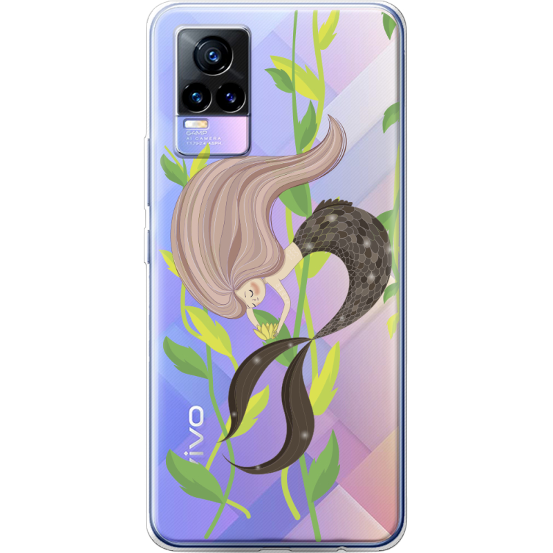 Прозрачный чехол Uprint Vivo V21E Cute Mermaid