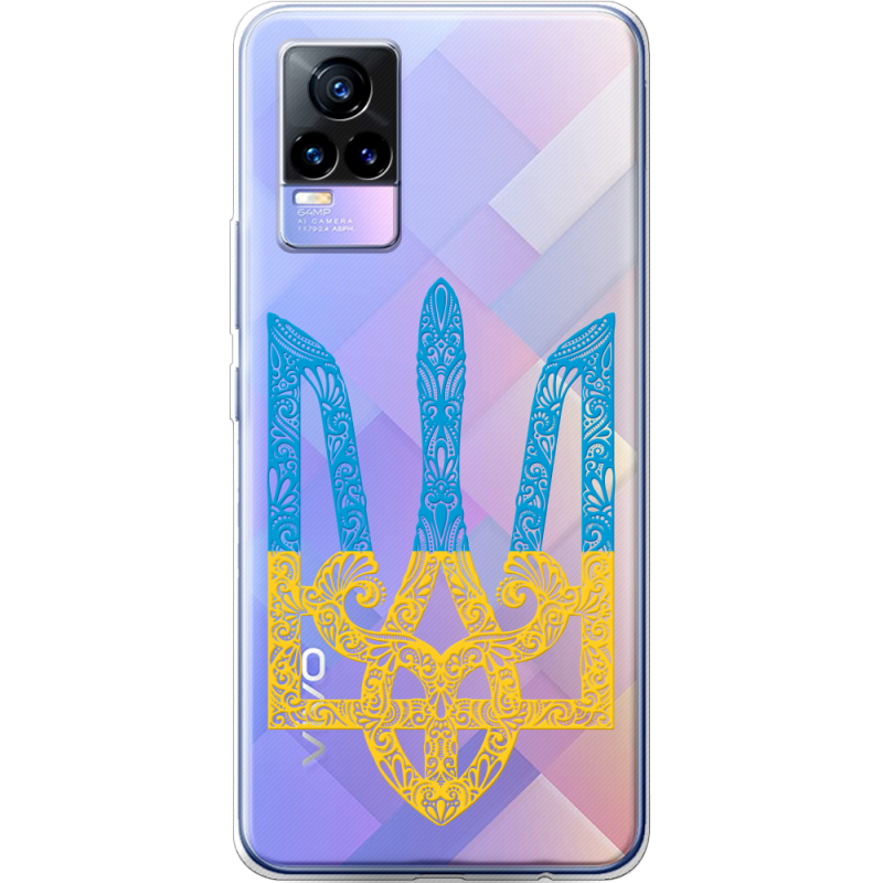 Прозрачный чехол Uprint Vivo V21E Gold Trident