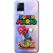 Прозрачный чехол Uprint Vivo V21E Super Mario