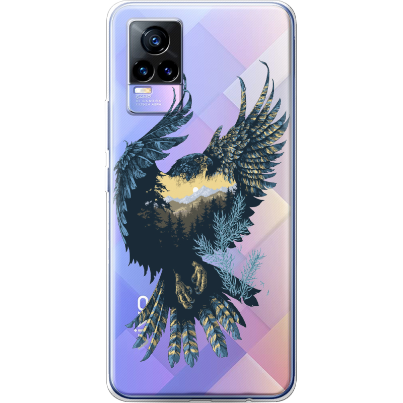 Прозрачный чехол Uprint Vivo V21E Eagle