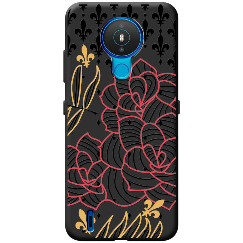 Черный чехол BoxFace Nokia 1.4 FranceFlowers