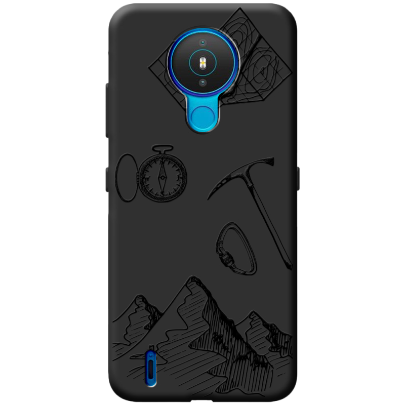 Черный чехол BoxFace Nokia 1.4 Mountains