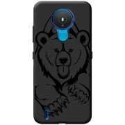Черный чехол BoxFace Nokia 1.4 Grizzly Bear