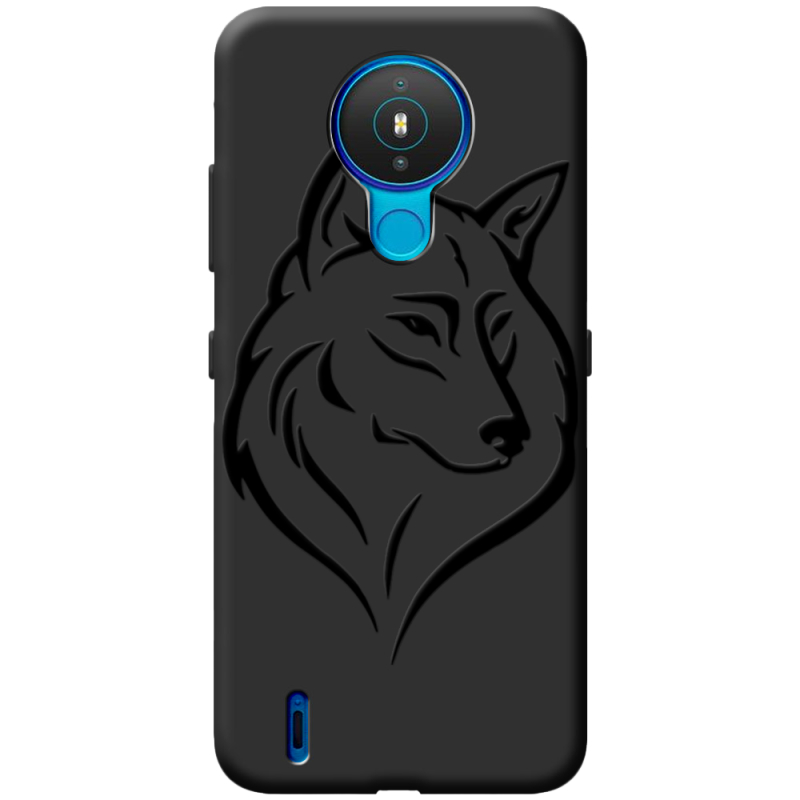 Черный чехол BoxFace Nokia 1.4 Wolf